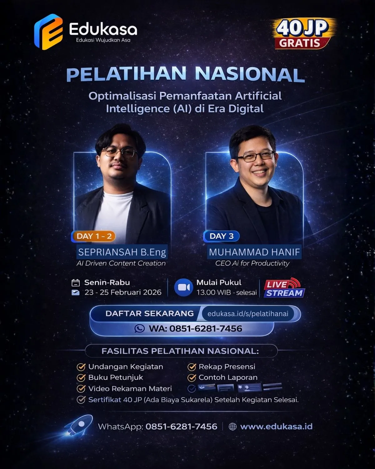 Pelatihan Nasional Pengenalan dan Pemanfaatan Artificial Intelligence (AI) di Era Digital