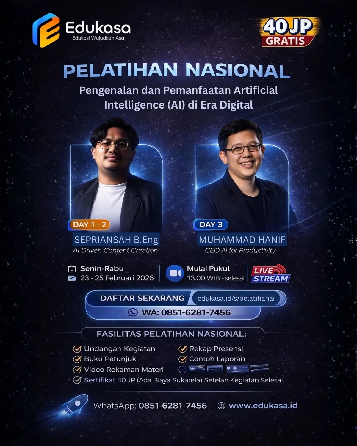 Pelatihan Nasional Pengenalan dan Pemanfaatan Artificial Intelligence (AI) di Era Digital