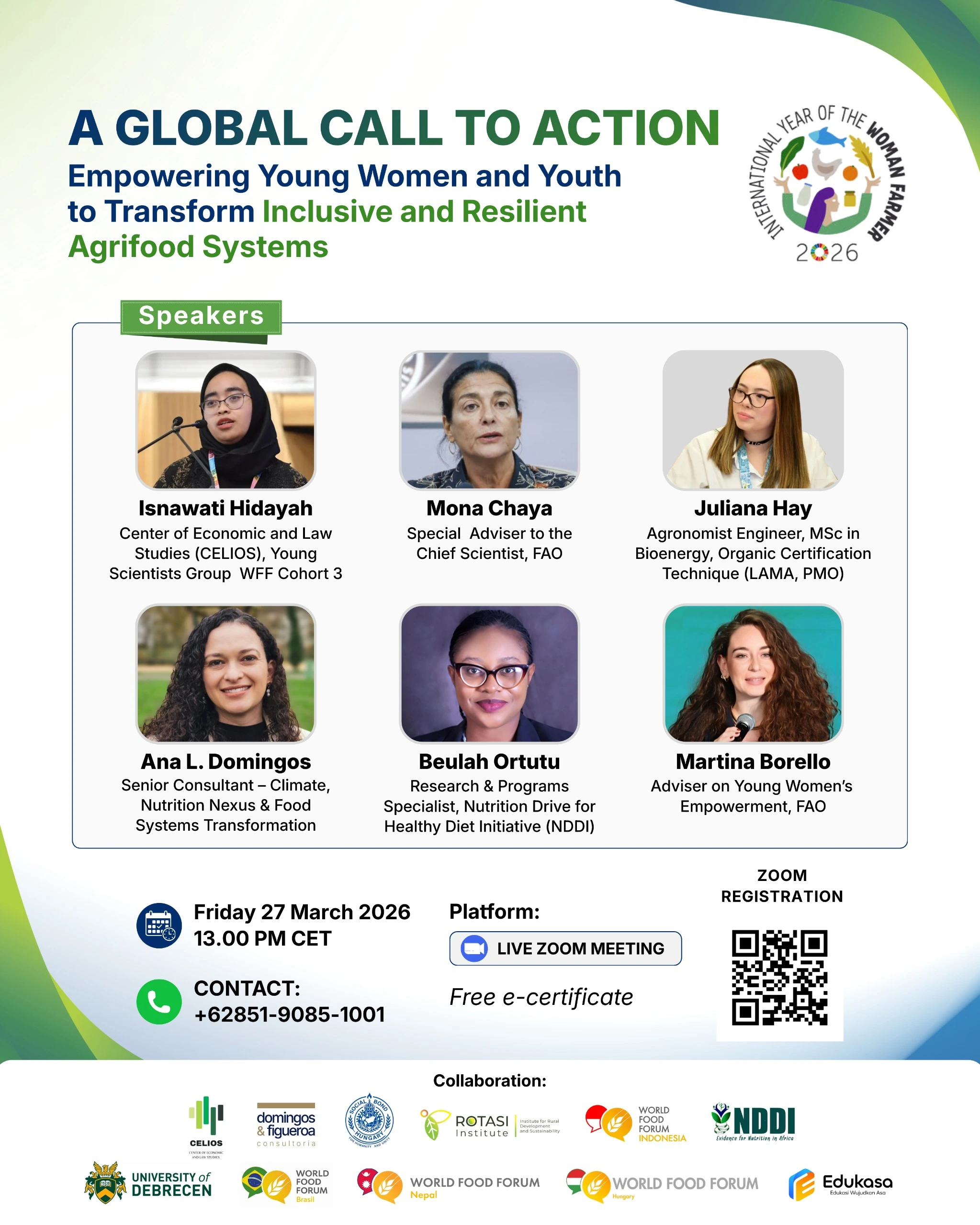 International Webinar: Empowering Young Women and Youth to Transform Inclusive and Resilient Agrifood Systems