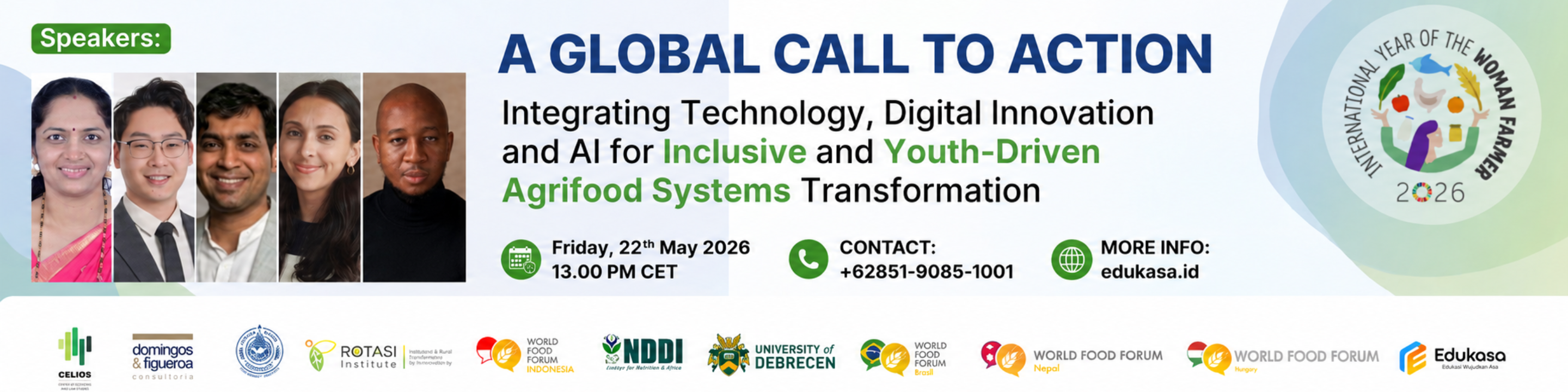 Registration International Webinar: Integrating Technology, Digital Innovation and AI for Inclusive and Youth-Driven Agrifood Systems Transformation - edukasa.id