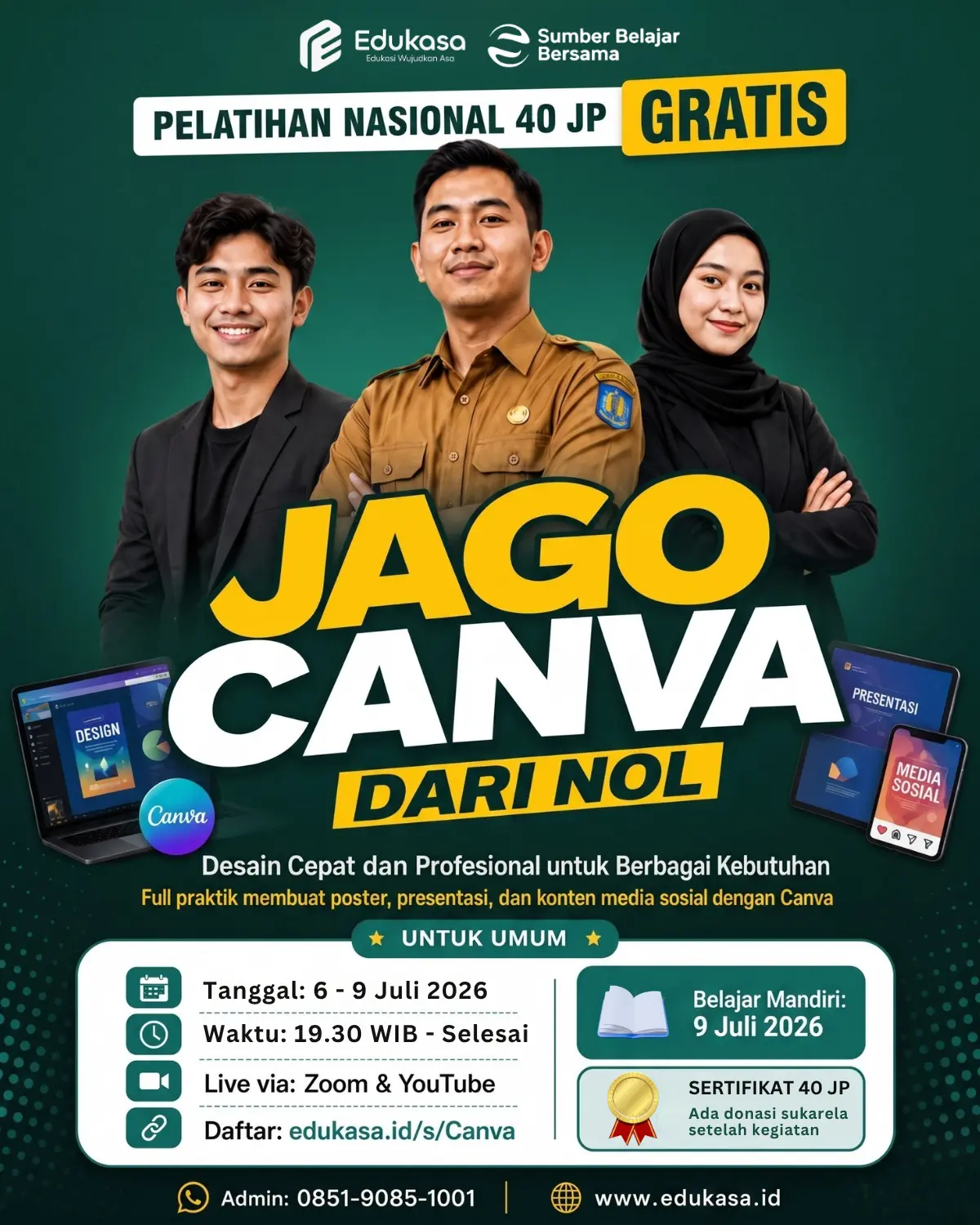 Pelatihan Nasional Jago Canva dari Nol: Desain Cepat dan Profesional untuk Berbagai Kebutuhan