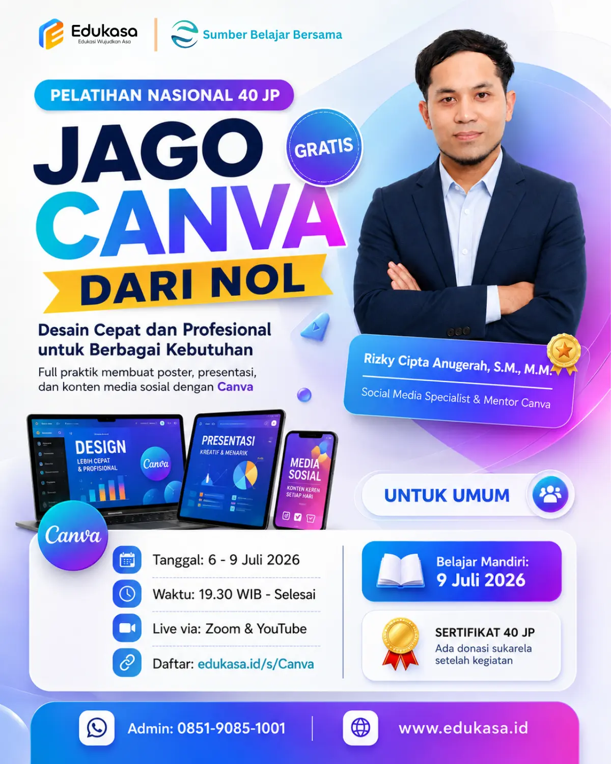 Pelatihan Nasional Jago Canva dari Nol: Desain Cepat dan Profesional untuk Berbagai Kebutuhan