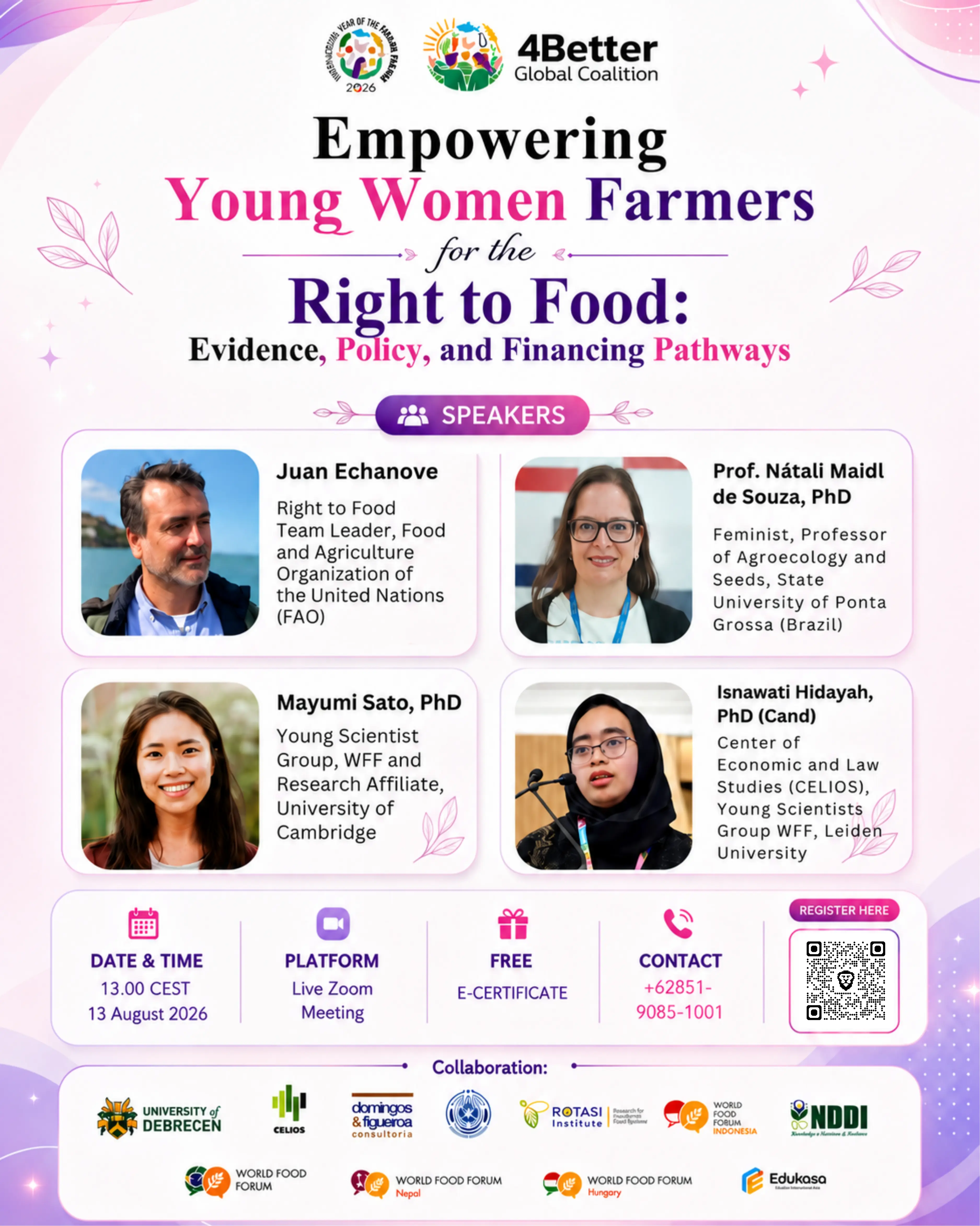 International Webinar: Empowering Young Women Farmers for the Right to Food: Evidence, Policy, and Financing Pathways