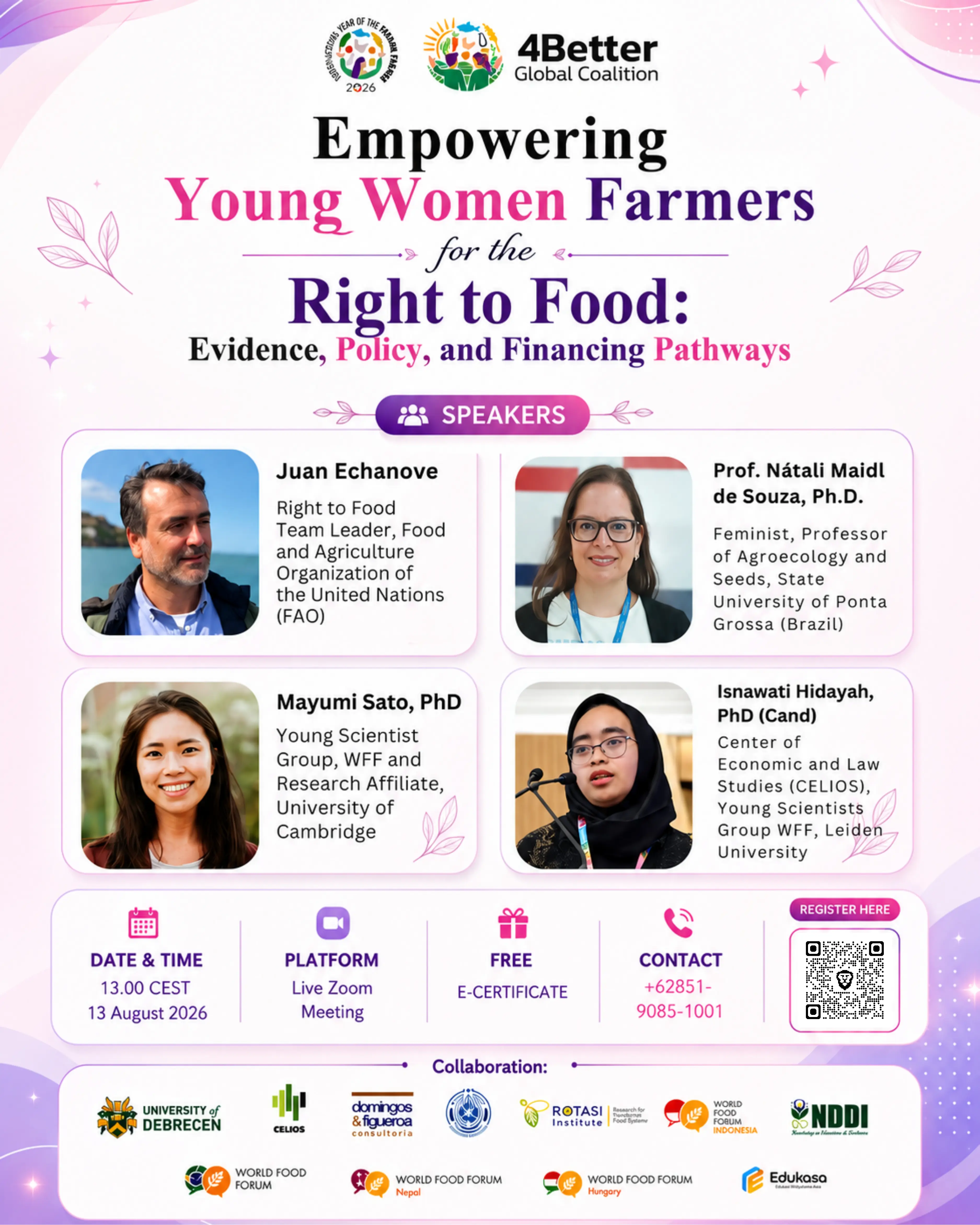International Webinar: Empowering Young Women Farmers for the Right to Food: Evidence, Policy, and Financing Pathways