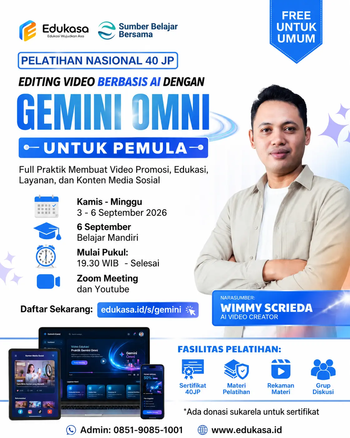 Pelatihan Nasional Editing Video Berbasis AI dengan Gemini Omni untuk Pemula