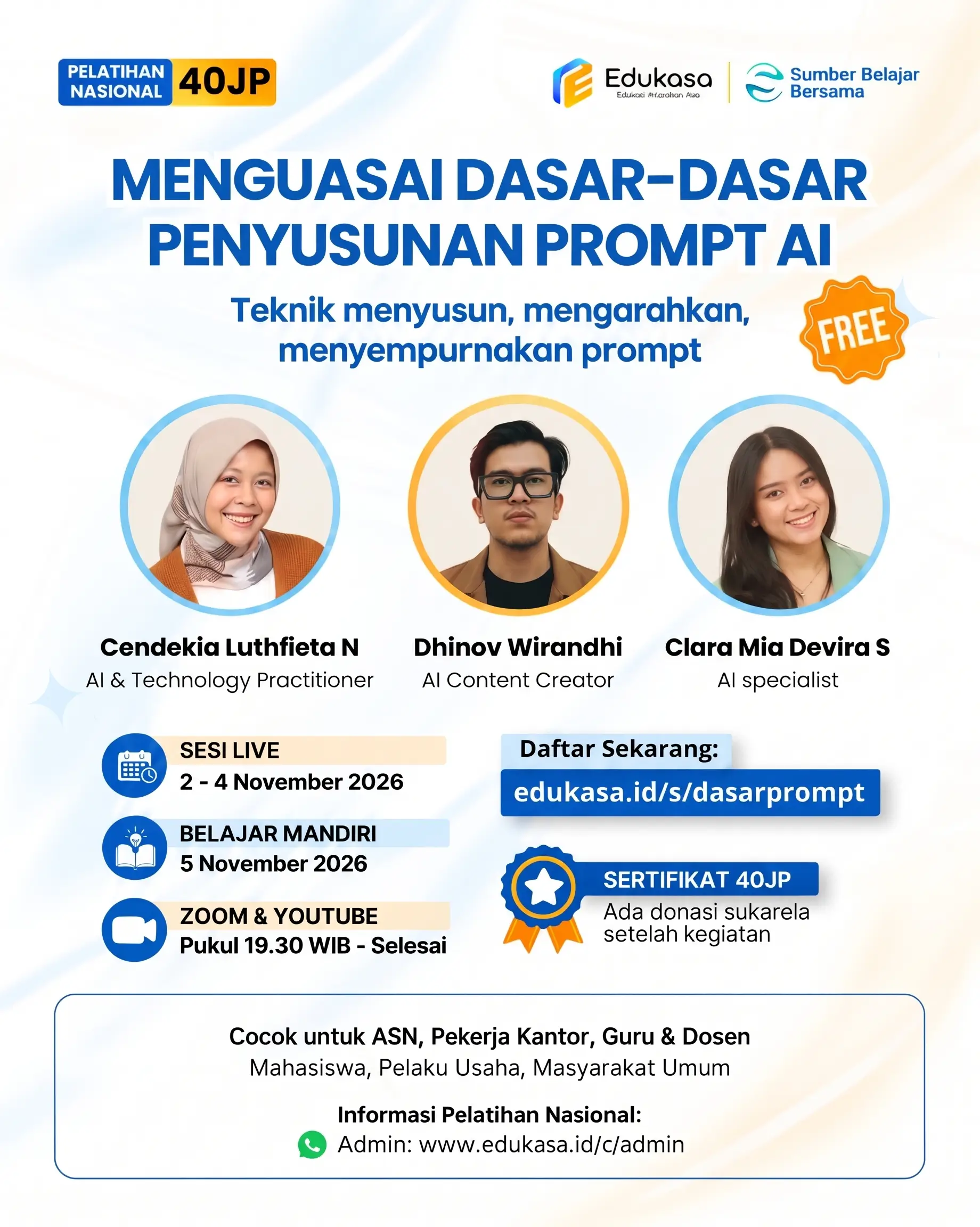 Pelatihan Nasional Menguasai Dasar-Dasar Penyusunan Prompt AI